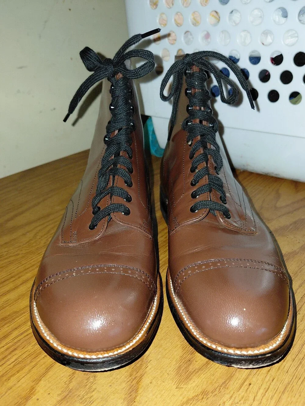 Stacy Adams Size 7 Mens EEUC Brown Leather